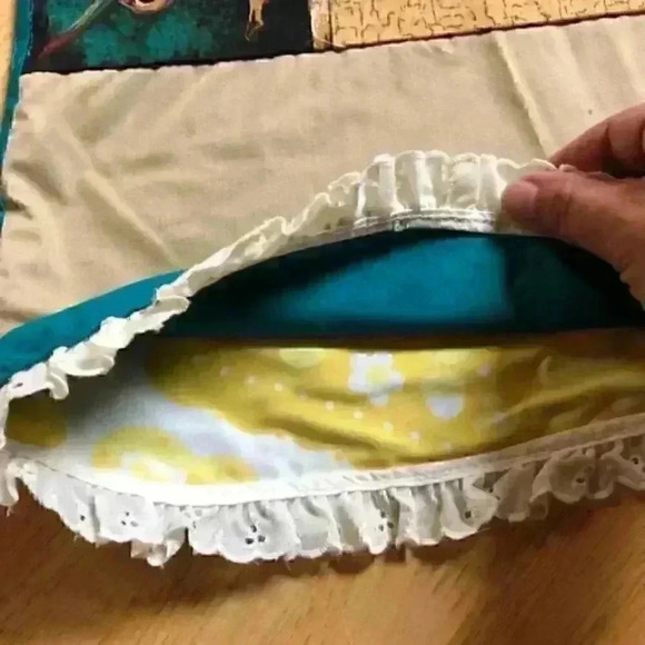 Zoo safari patchwork inspired dress 2-3 teal - Picture 5 of 7